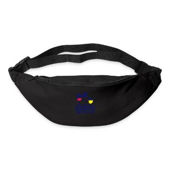 triathlon breton alcool verre apero humour - Sac banane - noir - Devant