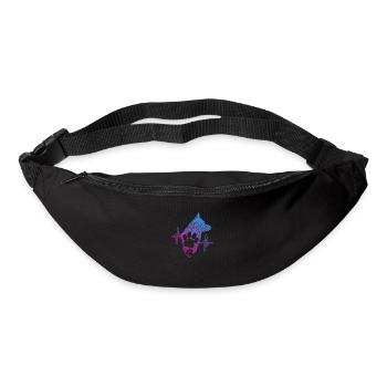 Empreinte digitale du chien - Sac banane - noir - Devant