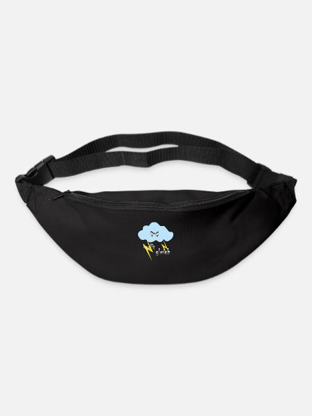 die lustige Gewitter Wolke - Gürteltasche - Schwarz