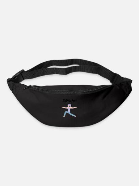 Yoga Spruch lustig Zen 100 Prozent Entspannung Zen - Gürteltasche - Schwarz