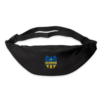 UKRAINE Never Surrenders The cross Ukrainian Flag - Sac banane - noir - Devant