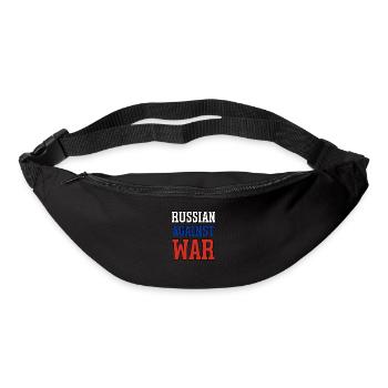 Russe contre la guerre - Sac banane - noir - Devant