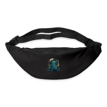 Sea monster with craft beer - Bum bag - black - Front