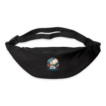 Caravanes,Campeurs dans les montagnes au clair de lune - Sac banane - noir - Devant