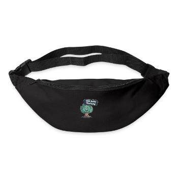Bitte keine Werbung sagt der Baum - Gürteltasche - Schwarz - Vorne