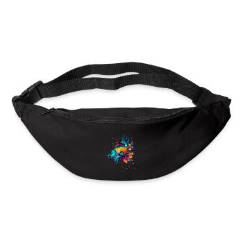Farbenfroher Fisch - Gürteltasche - Schwarz - Vorne