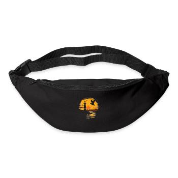 Seagull Seabird Lighthouse Sunset - Bum bag - black - Front