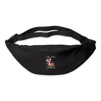 Chihuahua Anatomie - Gürteltasche - Schwarz - Vorne