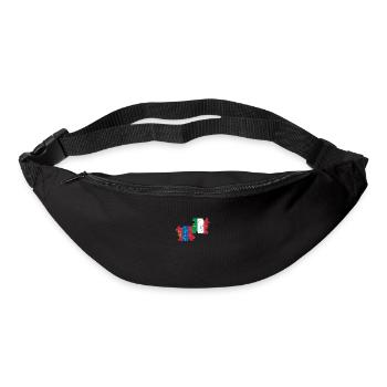 Mongolie Italie Drapeau Vintage Mongolis - Sac banane - noir - Devant