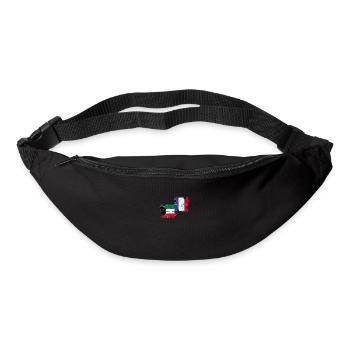 Kuwait Frankreich Vintage Flagge Kuwaiter - Gürteltasche - Schwarz - Vorne