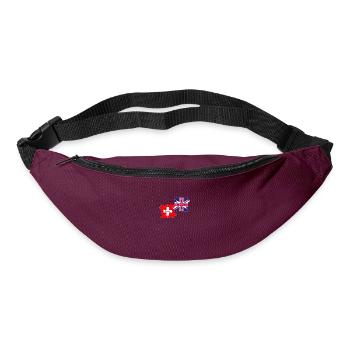 Switzerland UK Flag British Swiss - Bum bag - burgundy - Front