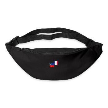 Liechtenstein France Vintage drapeau - Sac banane - noir - Devant