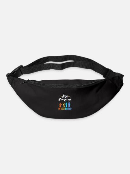 Langue des signes ASL sourd - Sac banane - noir
