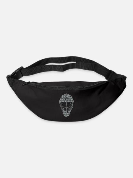 Hockey-Tormann-Maske (Lichtfarbe-Design) - Gürteltasche - Schwarz