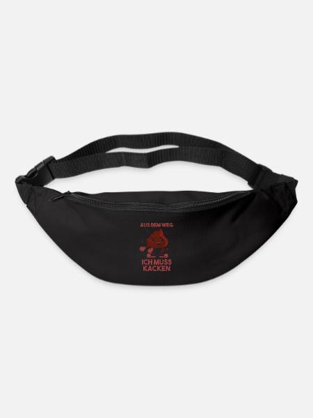 Ich muss kacken! Scheißen Poop Scheißhaufen Floss - Gürteltasche - Schwarz