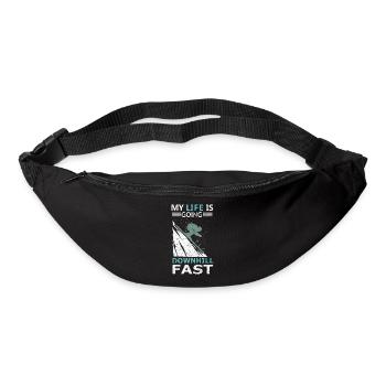 My Life is Going Downhill Fast Skiing Winter Sport - Bum bag - black - Front