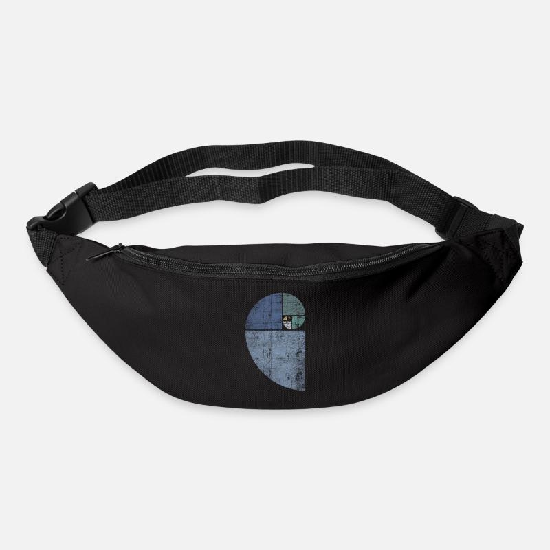 Distressed Fibonacci Spiral - Bum bag - black