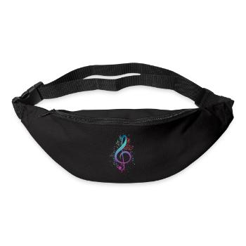 Sheet Music Key Musician Gift Violin Closures - Bum bag - black - Front
