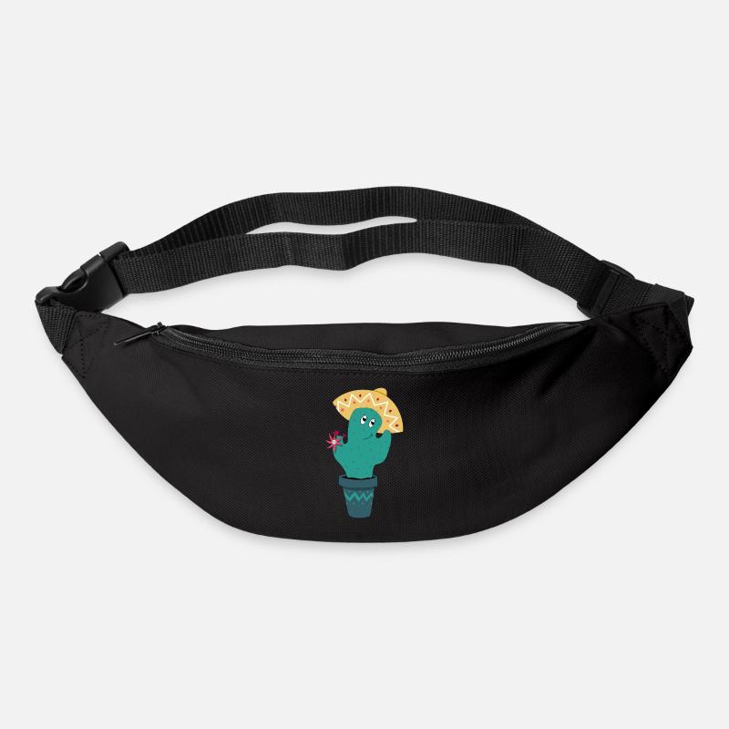 Mexikanischer Kaktus - Gürteltasche - Schwarz