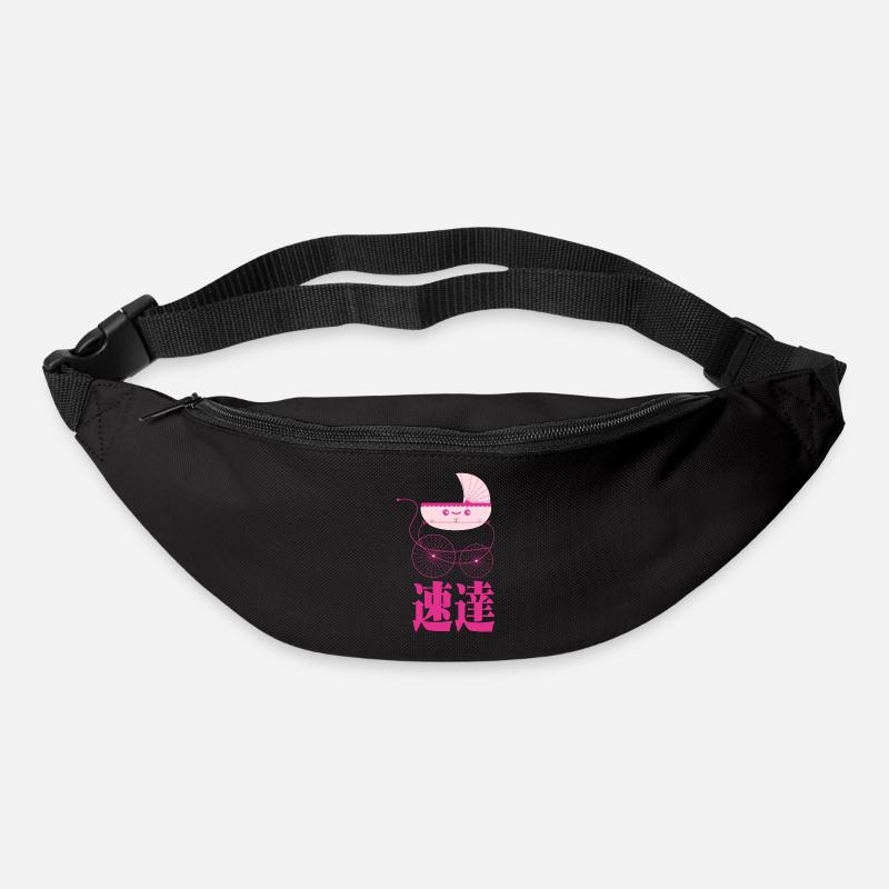 Livraison spéciale avec texte japonais. - Sac banane - noir