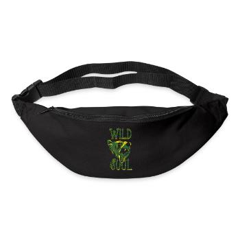 A beautiful "Wild Soul" with bear design - Bum bag - black - Front