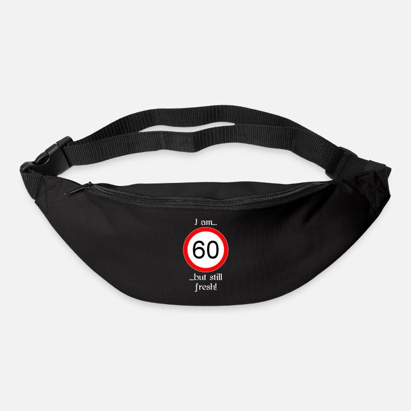 60 years but fresh script white - Bum bag - black