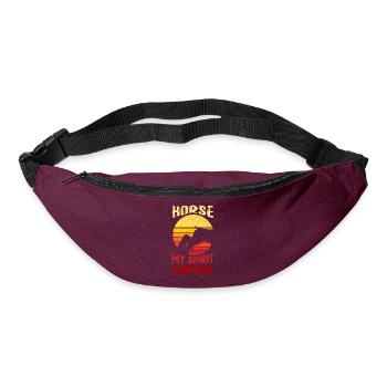 horse my spirit animal - Sac banane - bordeaux  - Devant