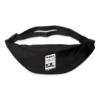Natation drôle Citation de vélo génial - Sac banane - noir - Devant