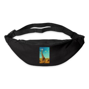 Coole Comic Zeichnung Giraffe Giraffa - Gürteltasche - Schwarz - Vorne