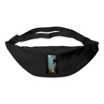 Creepy Horror Comic Alien on a strange planet land - Bum bag - black - Front