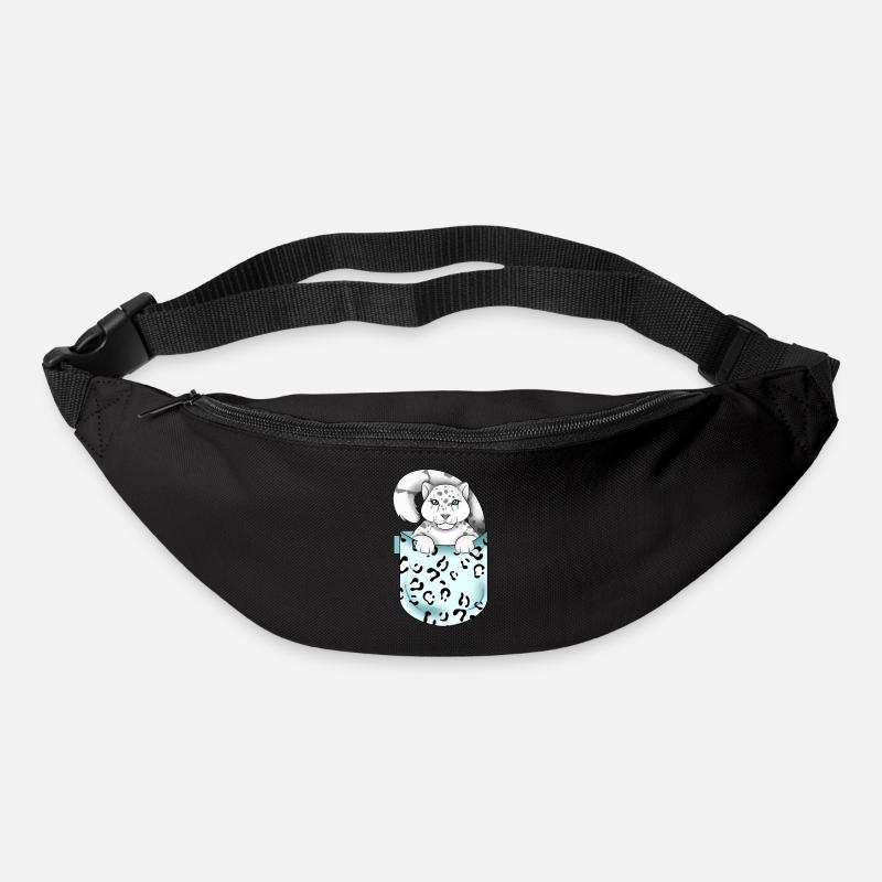 Schneeleopard - Gürteltasche - Schwarz