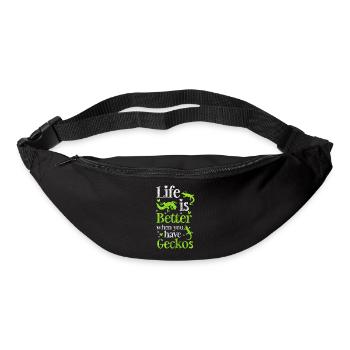 Geckos Lizard Terrarium - Bum bag - black - Front