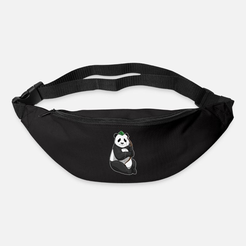 Panda Bogenschütze Bogen - Gürteltasche - Schwarz