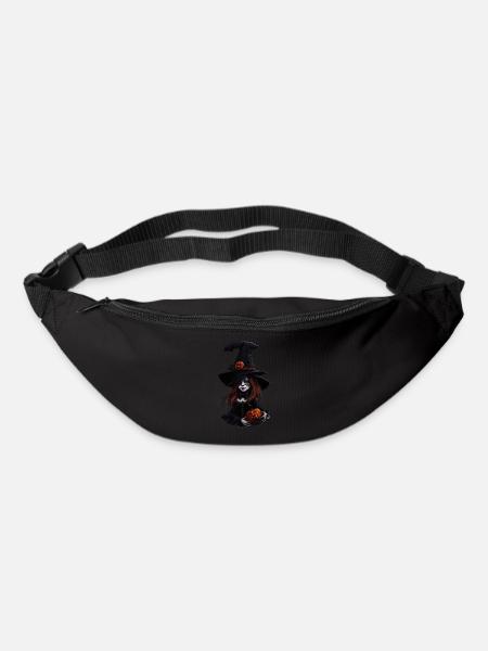 Halloween-Hexe mit Kürbissen - Gürteltasche - Schwarz