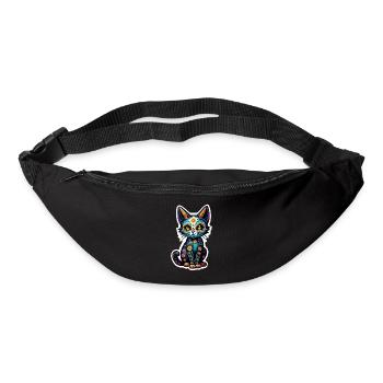 Katze Mexiko - Dia de los Muertos - Gürteltasche - Schwarz - Vorne
