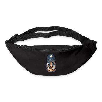 Halloween Mumie Camping Lagerfeuer Cartoon - Gürteltasche - Schwarz - Vorne
