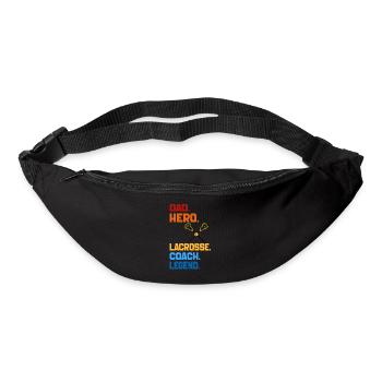 Papa Hero Lacrosse Coach Legende 2024 Retro Vintage - Gürteltasche - Schwarz - Vorne