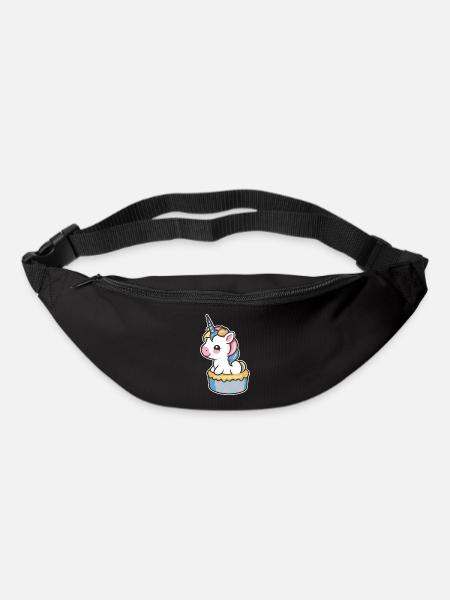 Einhorn Torte - Gürteltasche - Schwarz