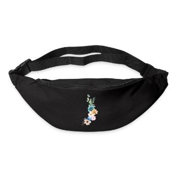 Ballett Schuhe und Blumen, Ballerina, Dance, Love - Gürteltasche - Schwarz - Vorne
