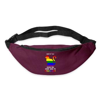LGBT Rainbow Flag Pride Born to Stand Out Cat - Bum bag - burgundy - Front