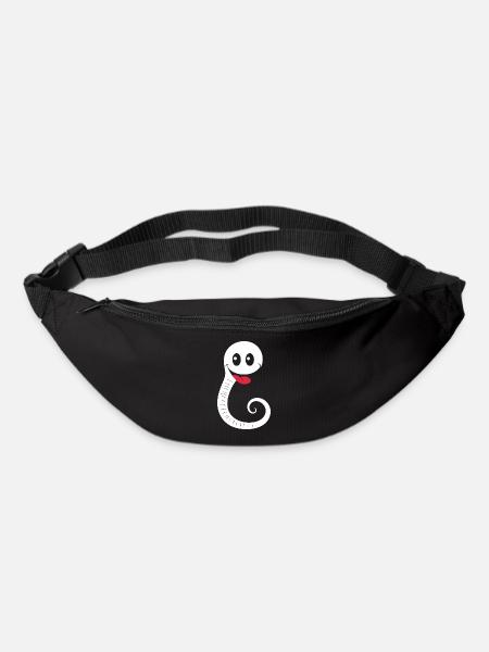 ver de terre - Sac banane - noir