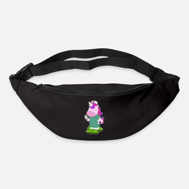 Einhorn Krankenschwester Medizin - Gürteltasche - Schwarz