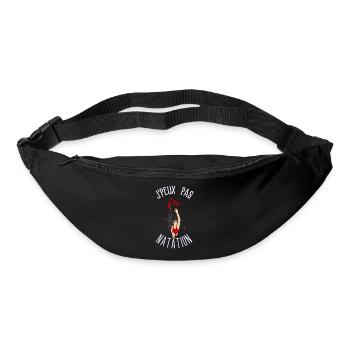 Ich kann nicht schwimmen - Gürteltasche - Schwarz - Vorne