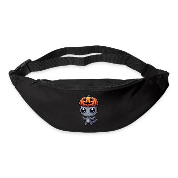 Halloween Alien Pumpkin Whimsical Hat - Bum bag - black - Front