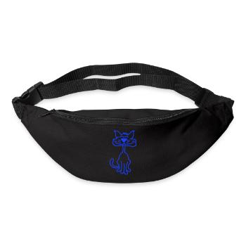 Pretty Cat Looking Happy Cheerful Smiling - Bum bag - black - Front