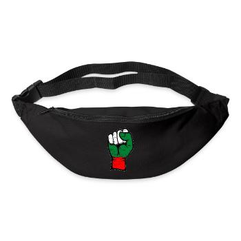Poing du drapeau bulgare utilisé - Sac banane - noir - Devant