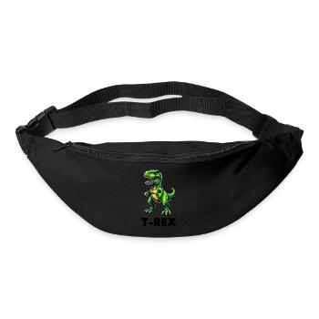 dinosaure T-Rex dino - Sac banane - noir - Devant