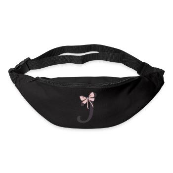 Anfangsbuchstabe i Schleifchen - Gürteltasche - Schwarz - Vorne