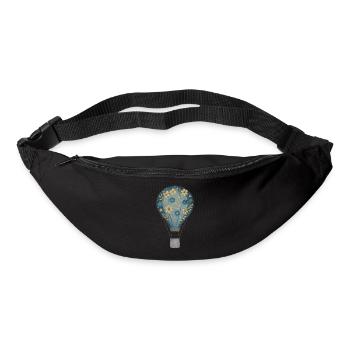 Fleur romantique Montgolfière Look🎈 Vintage - Sac banane - noir - Devant