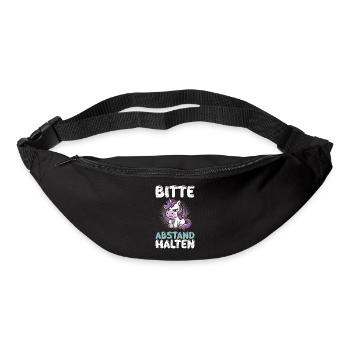 Mallorca PLEASE KEEP YOUR DISTANCE Anti Flirt Funny - Bum bag - black - Front